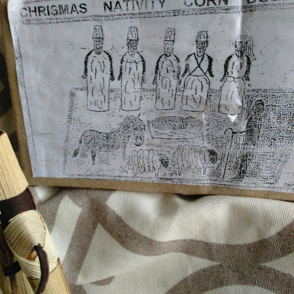 CORN HUSK "FAIR TRADE" NATIVITY FROM KENYA - Picture 2 of 8